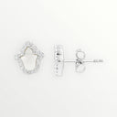 Boucles d’oreilles Hamsa – Argent 925 & zirconiums