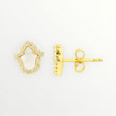 Boucles d’oreilles Hamsa – Argent 925 & zirconiums
