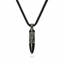 COLLIER BALLE ARGENT - SIGNÉ AECH SHELI & ZIRCONE NOIR
