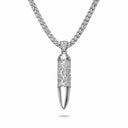 COLLIER BALLE ARGENT - SIGNÉ AECH SHELI & ZIRCONE NOIR