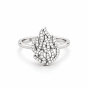 Bague Aech Cheli Pavé – argent, fond blanc