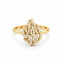 Bague Aech Cheli Pavé – doré, fond blanc