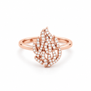 Bague Aech Cheli Pavé – or rose, fond blanc