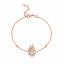 Bracelet Aech Cheli Serti – or rose, fond blanc