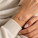 Bracelet Aech Cheli Serti – or rose, porté