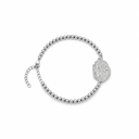 Bracelet Boules Aech Cheli Serti – argent, fond blanc