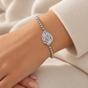 Bracelet Boules Aech Cheli Serti – argent, porté