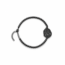Bracelet Boules Aech Cheli Serti – noir, fond blanc