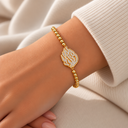 Bracelet Boules Aech Cheli Serti – or, porté