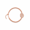 Bracelet Boules Aech Cheli Serti – or rose, fond blanc