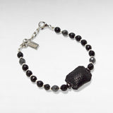 Bracelet Broadway Black – Acier inoxydable & agates noires
