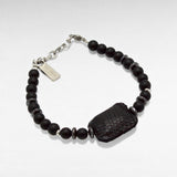 Bracelet Full Black – Agates noires & amulette Petek