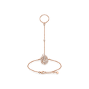 Bracelet de main Aech Cheli or rose fond blanc