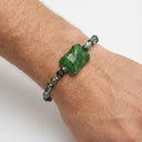 צמיד Ocean Green – חרוזים ירוקים וקמע פתק