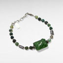 צמיד Ocean Green – חרוזים ירוקים וקמע פתק