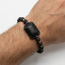 Bracelet World Black – Perles noires & amulette Petek