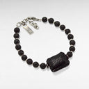 Bracelet World Black – Perles noires & amulette Petek