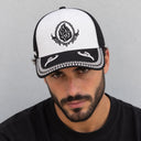 Casquette Aech Cheli – Noir & Blanc portée – Eliorness