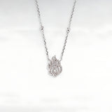 Collier Aech Cheli Argent – Halo diamant