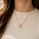 Collier Aech Cheli Argent 925 – or rose, porté
