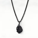 Aech Classic Black Necklace – Aech Cheli Pendant &amp; Stainless Steel Chain