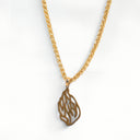Aech Eliorness Gold Necklace – Aech Cheli Pendant &amp; Gold Stainless Steel Chain
