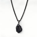 Aech Eliorness Black Necklace – Aech Cheli Pendant &amp; Black Stainless Steel Chain