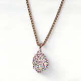 Aech Multicolor Rose Gold Necklace – Gradient Cubic Zirconia