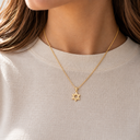 Collier Maguen David doré porté