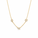 Collier trio Haï Maguen David Hamsa doré fond blanc