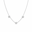 Collier triple Maguen David argent 925 fond blanc