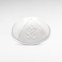 kippa blanche cuir