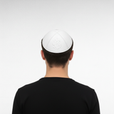 white leather kippah