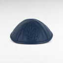 Kippa en cuir Bleu marine véritable Aesh cheli gaufrée | EliorNess