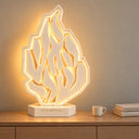 Boîte de Tsedaka lumineuse Aech Cheli Grand Modèle blanche allumée sur une console (40 cm) – Eliorness