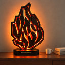 Boîte de Tsedaka lumineuse Aech Cheli Grand Modèle noire allumée sur une console (40 cm) – Eliorness