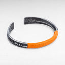 צמיד Petek מפלדה – גימור קרוקו כתום