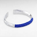 צמיד Petek מתכת – גימור קרוקו כחול חשמלי