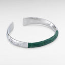 צמיד Petek מפלדה – גימור קרוקו ירוק