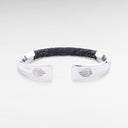 צמיד Petek מתכת – גימור קרוקו שחור