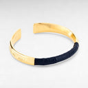 Petek Gold/Black Crocodile Cuff 