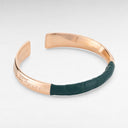 Petek RoseGold/Green Crocodile Cuff 