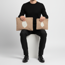 סט טלית ותפילין בגוון בז’ טבעי – Aech Sheli