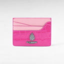 מחזיק כרטיסים ורוד פוקסיה – עור אמיתי