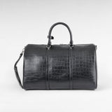 Sac de voyage en cuir noir croco – Keepall
