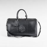 Sac de voyage en cuir noir croco – Keepall