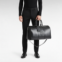 תיק Keepall מעור שחור מט