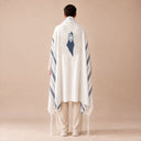 Tallit Personnalisé Bleu Ciel – broderie Terre d'Israël