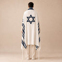 Tallit Personnalisé Bleu Marine – broderie Maguen David
