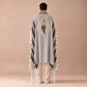 Tallit Personnalisé Marron & Doré – broderie Terre d'Israël